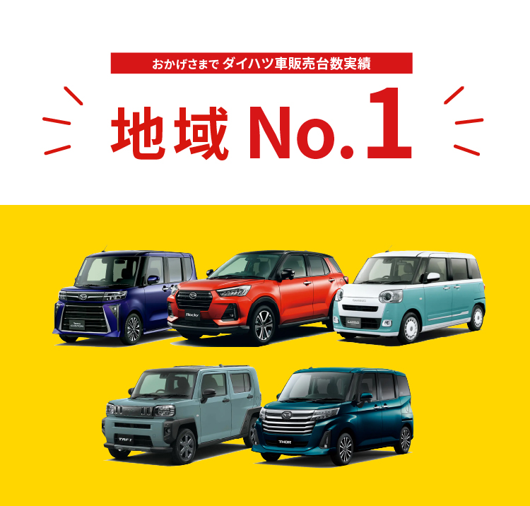 ダイハツ車販売実績NO.1