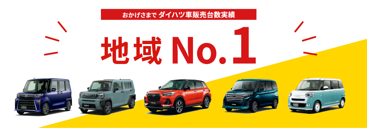 ダイハツ車販売実績NO.1